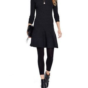 Ralph Lauren Women's Grey Ribbed Fit & Flare Sweater Dress Size M